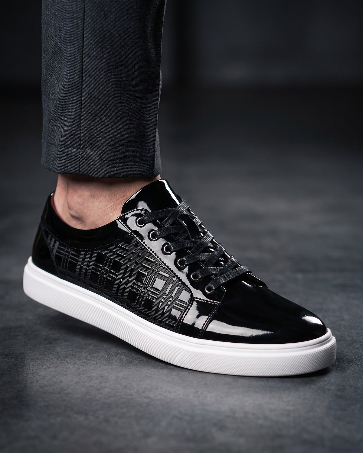 Marino Patent-Effect Sneakers